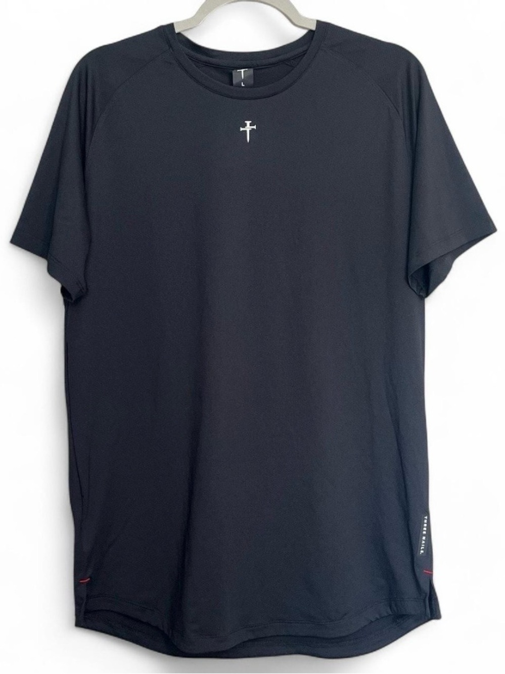 Three Nails Mens Activewear Shirt Size XL Cross Logo Gym Performance Athleisure